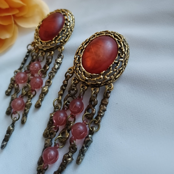 Vintage Rustic Earrings from Israel - Picture 7 of 11